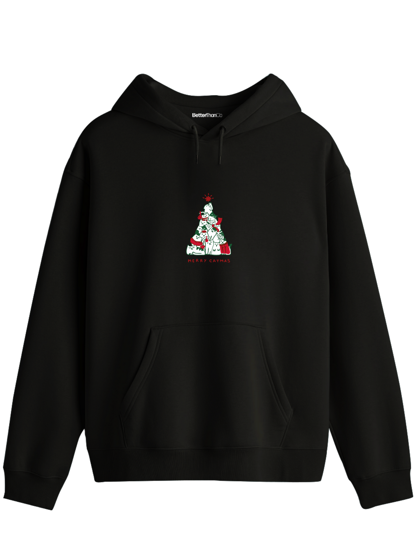 Catmas Baskılı Unisex Kapüşonlu Yaka Hoodie