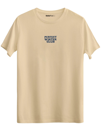 Winter Club Baskılı Bisiklet Yaka Regular T-shirt