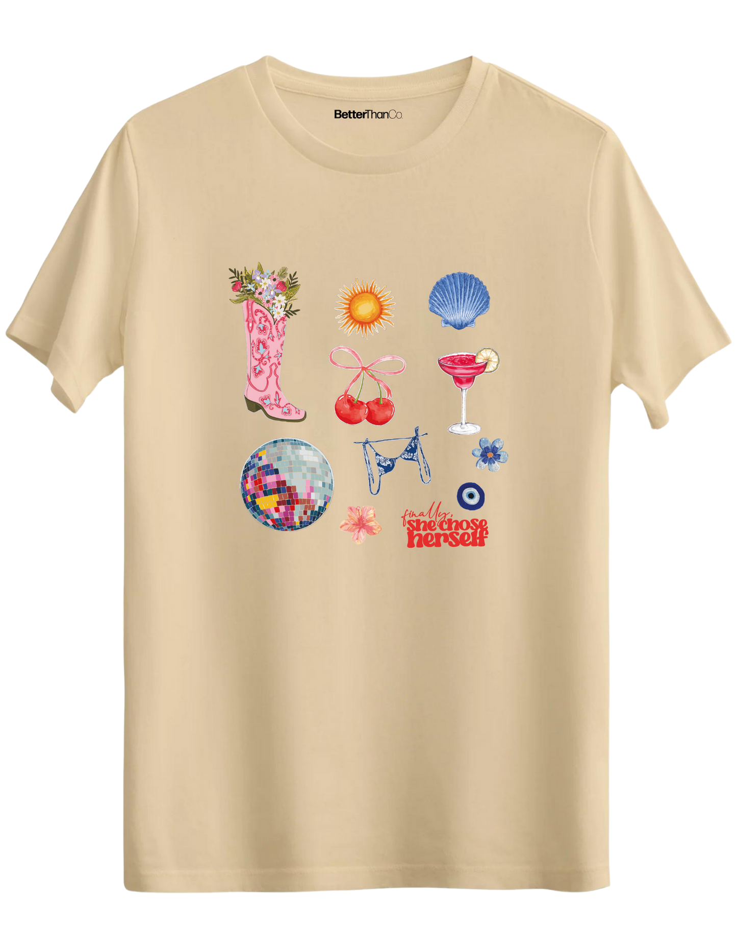 Self Love Baskılı Bisiklet Yaka Regular T-shirt