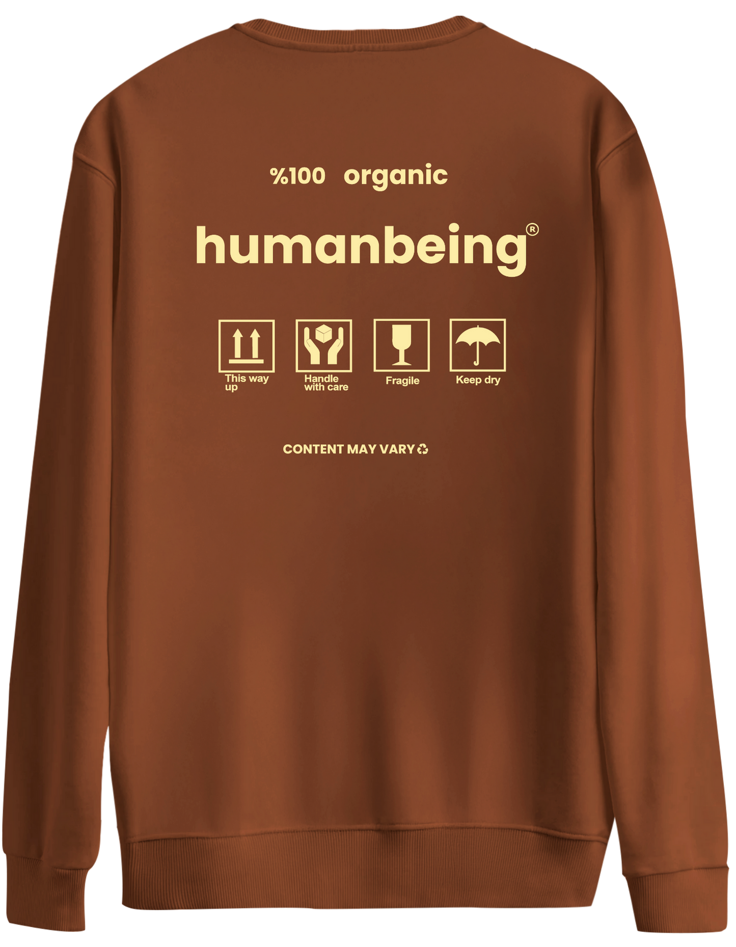 Humanbeing Baskılı Bisiklet Yaka Oversize Sweatshirt