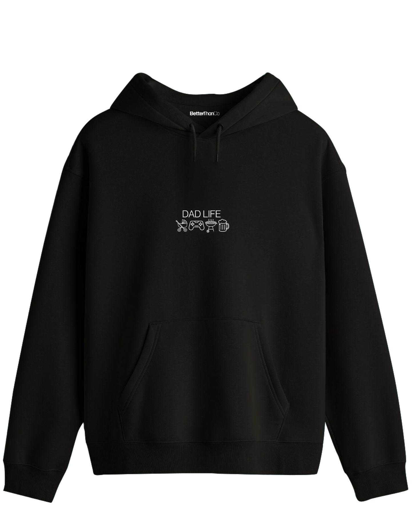 Dad Life Baskılı Unisex Kapüşonlu Yaka Hoodie