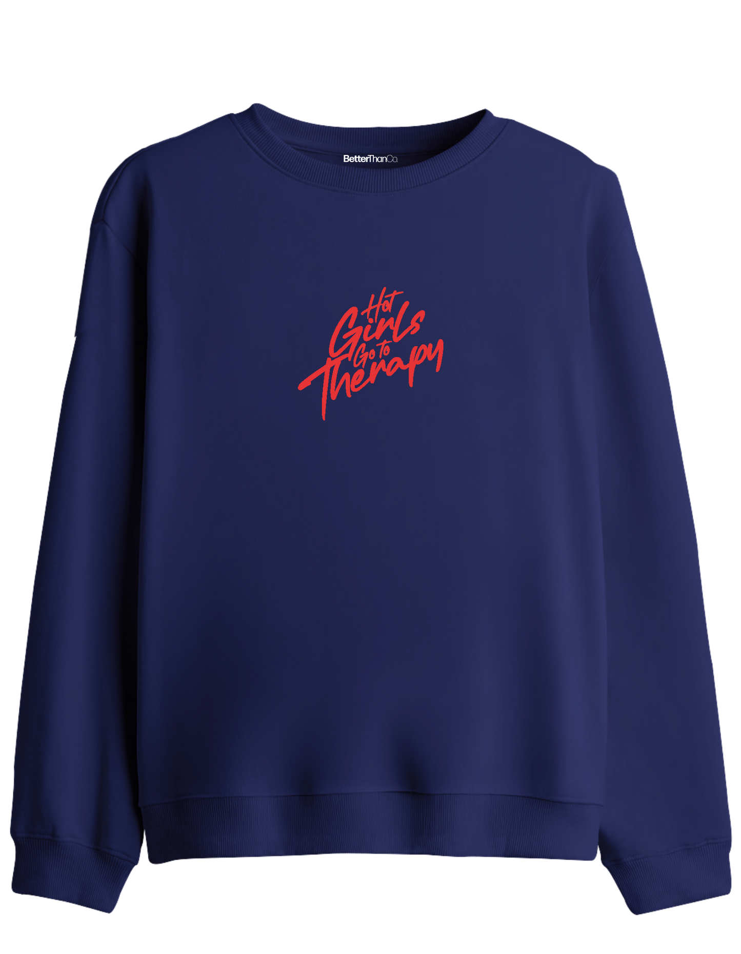 Therapy Baskılı Bisiklet Yaka Sweatshirt