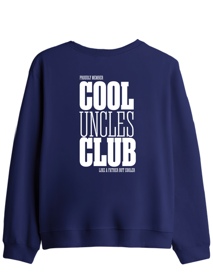 Cool Uncles Club Baskılı Bisiklet Yaka Sweatshirt