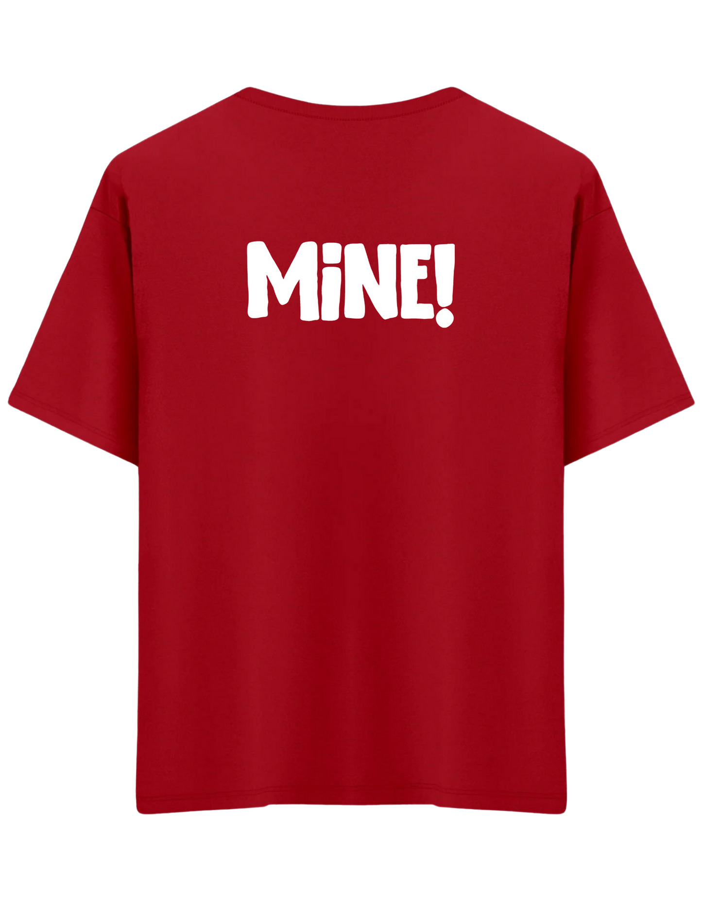 Mine! Baskılı Bisiklet Yaka Oversize T-shirt