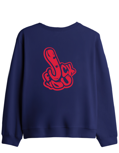 You Know Baskılı Bisiklet Yaka Sweatshirt