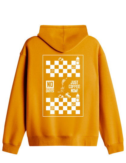 Just Coffee Baskılı Unisex Kapüşonlu Yaka Hoodie