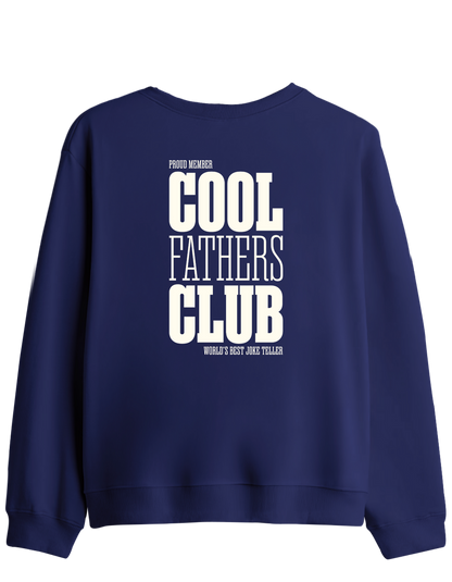 Cool Fathers Club Baskılı Bisiklet Yaka Sweatshirt