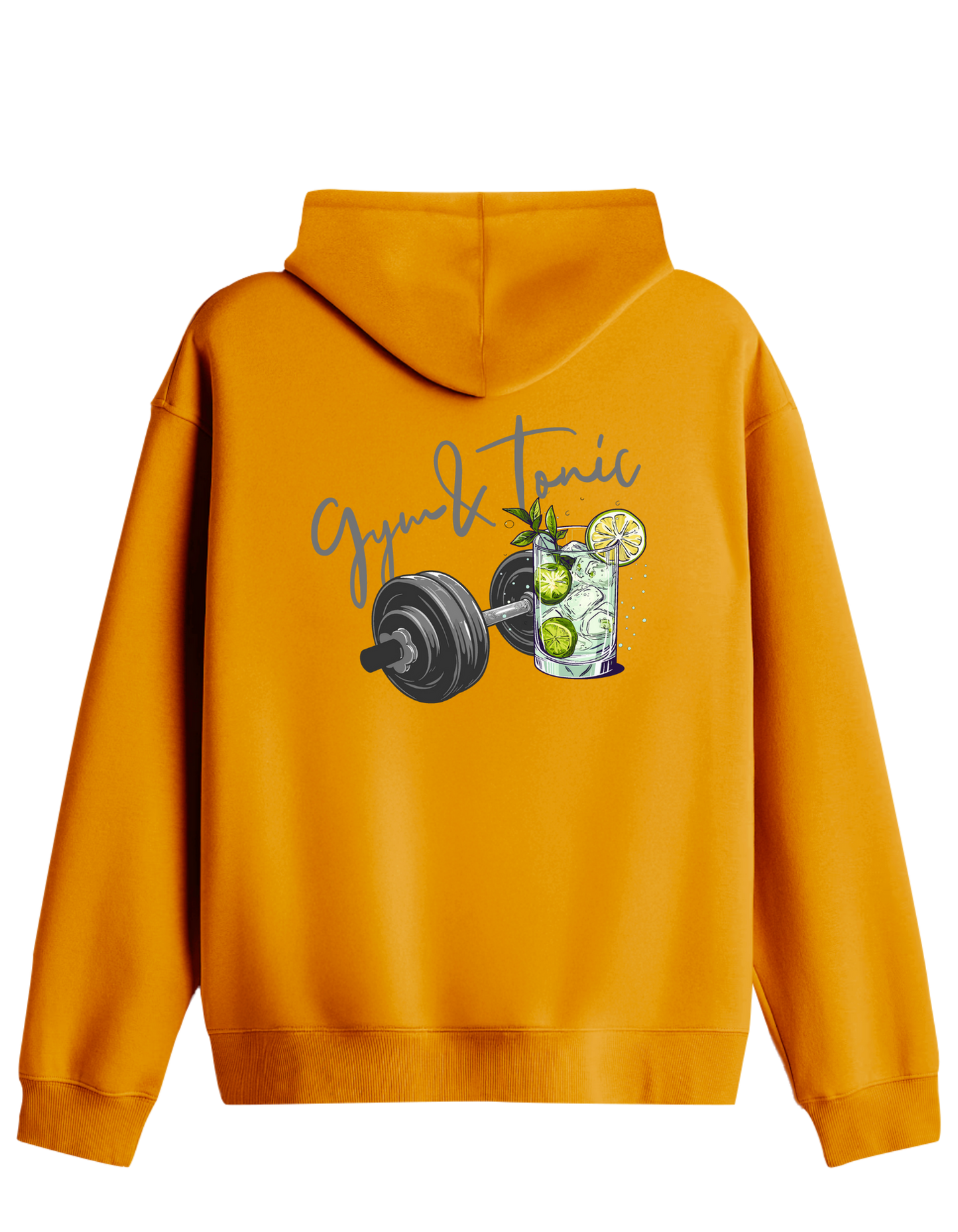 Gym Tonic Baskılı Unisex Kapüşonlu Yaka Hoodie