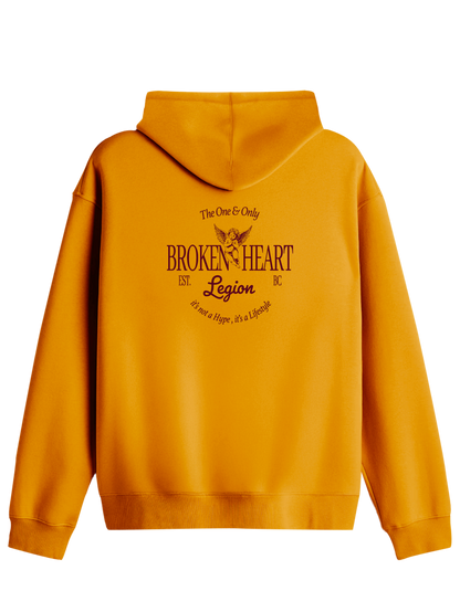 Broken Heart Baskılı Unisex Kapüşonlu Yaka Hoodie