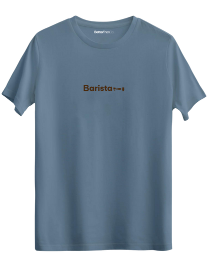 Barista Baskılı Bisiklet Yaka Regular T-shirt