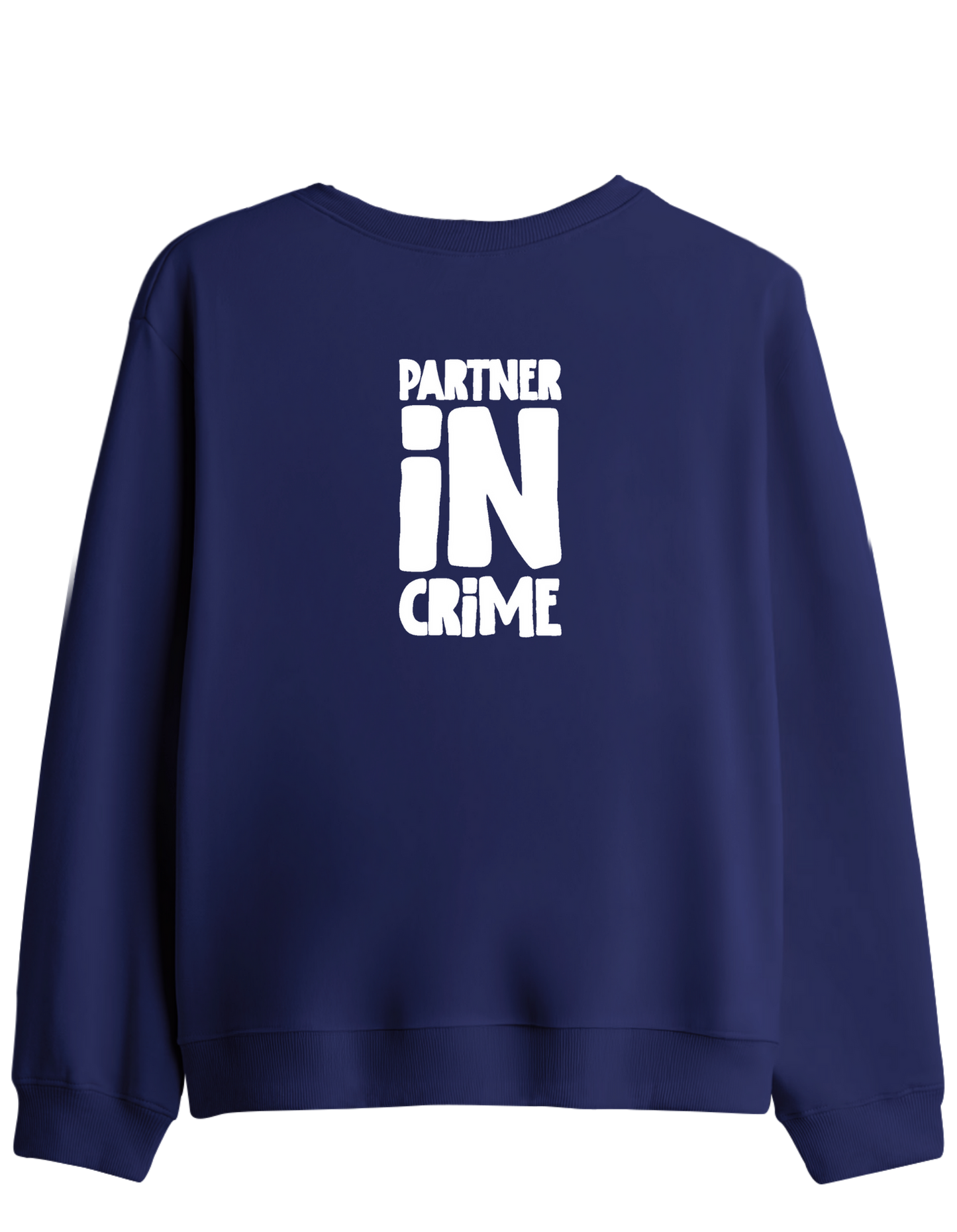 Partner in Crime Baskılı Bisiklet Yaka Sweatshirt
