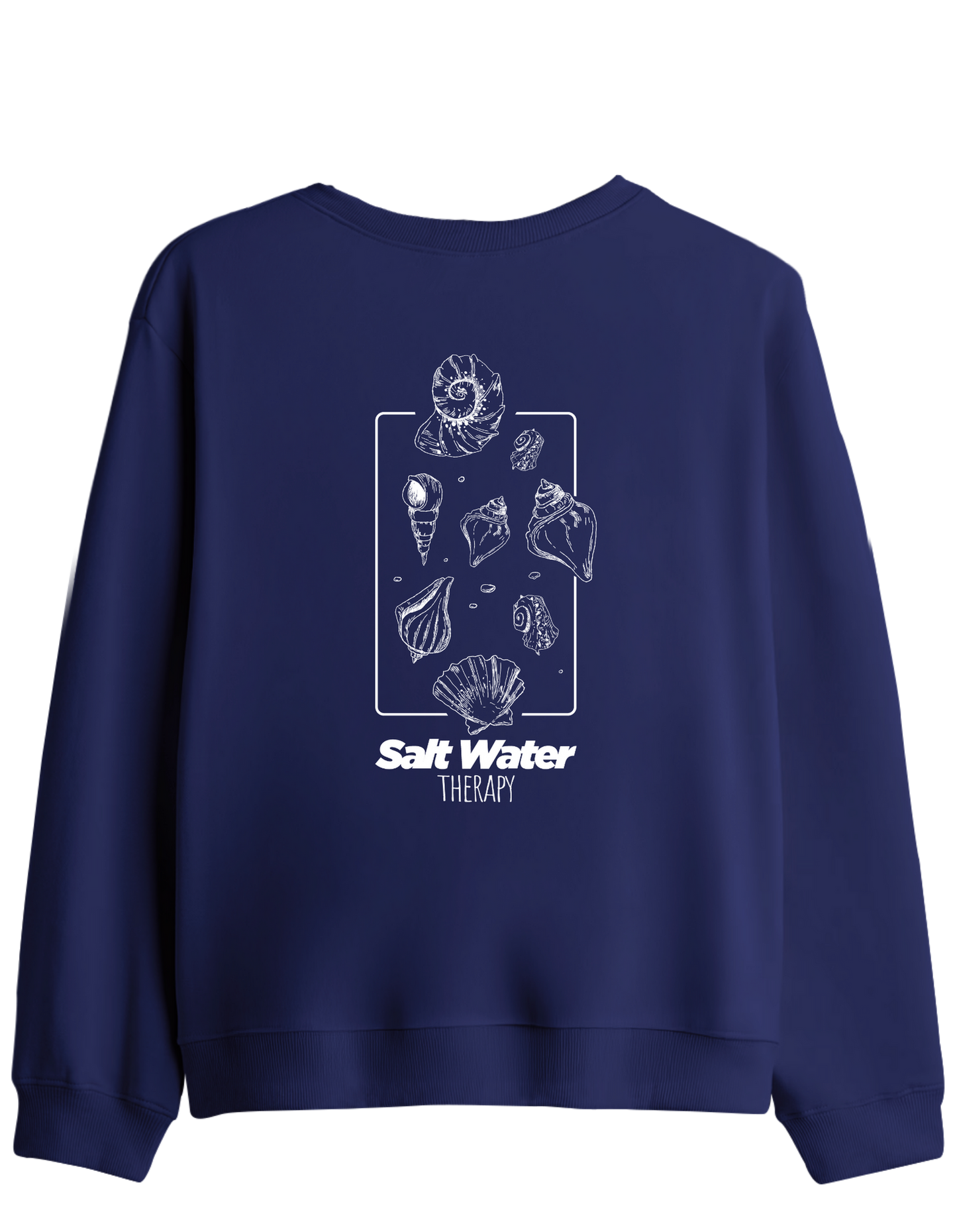 Salt Water Baskılı Bisiklet Yaka Sweatshirt