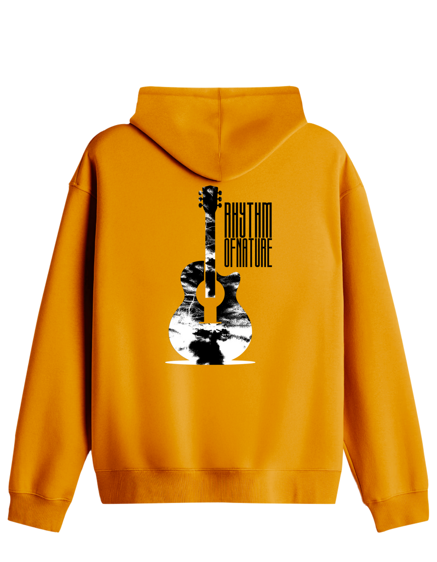 Rhythm Of Nature Baskılı Unisex Kapüşonlu Yaka Hoodie