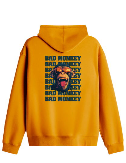 Bad Monkey Baskılı Unisex Kapüşonlu Yaka Hoodie