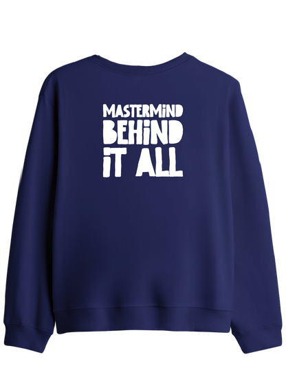 Mastermind Baskılı Bisiklet Yaka Sweatshirt