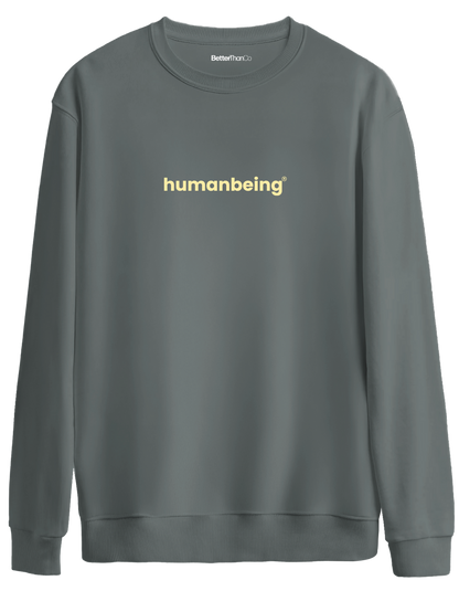 Humanbeing Baskılı Bisiklet Yaka Oversize Sweatshirt
