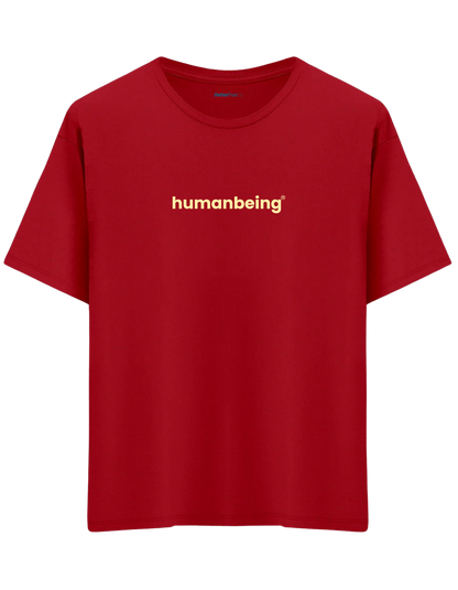 Humanbeing Baskılı Bisiklet Yaka Oversize T-shirt