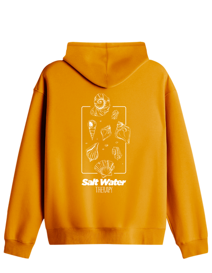 Salt Water Baskılı Unisex Kapüşonlu Yaka Hoodie