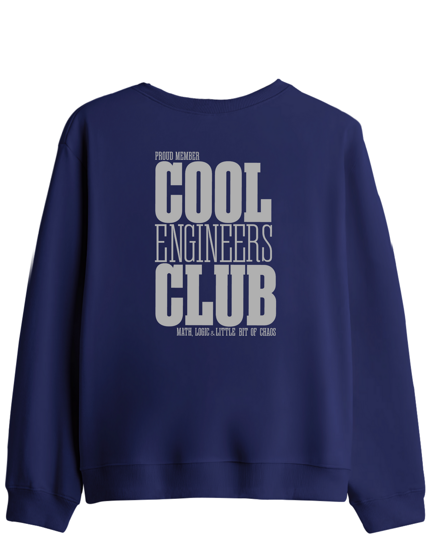 Cool Engineers Club Baskılı Bisiklet Yaka Sweatshirt