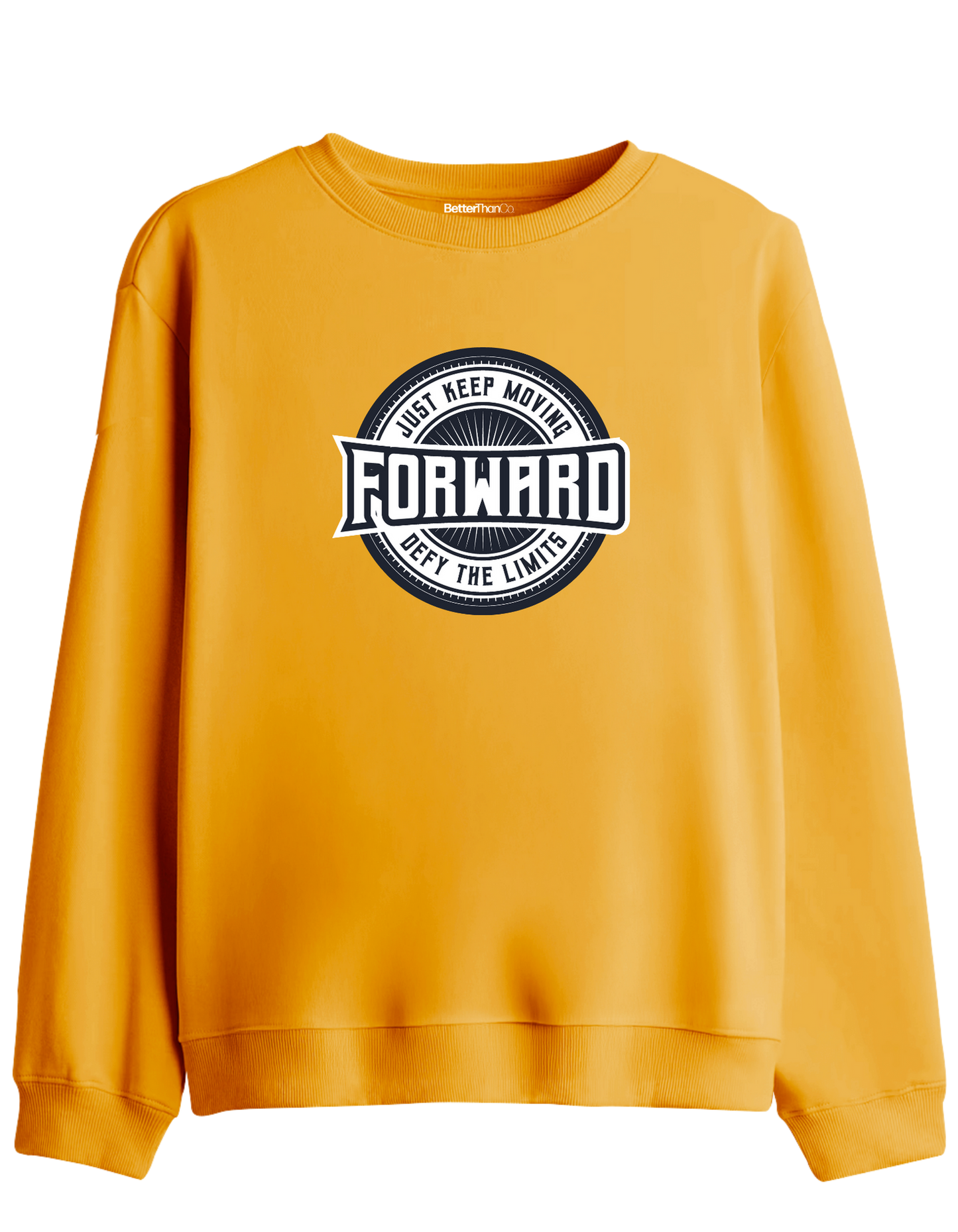 Forward Baskılı Bisiklet Yaka Sweatshirt