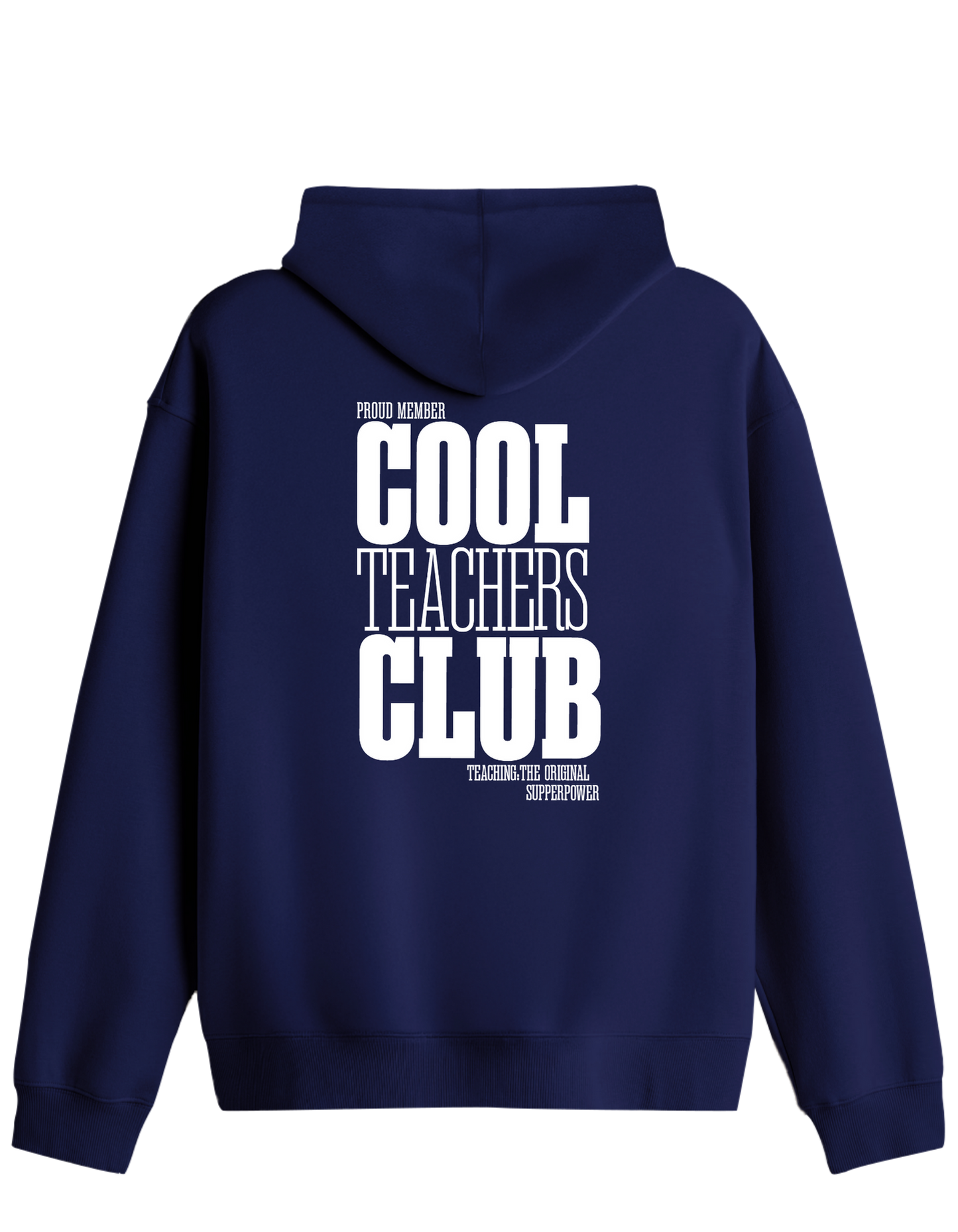 Cool Teachers Club Baskılı Unisex Kapüşonlu Yaka Hoodie