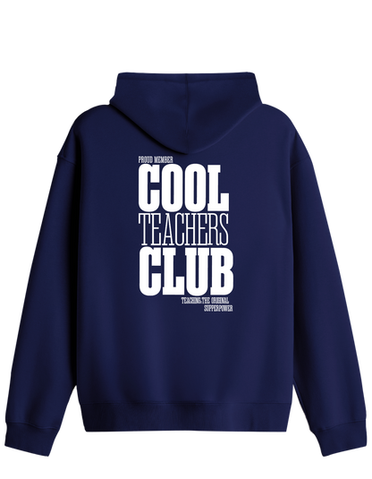 Cool Teachers Club Baskılı Unisex Kapüşonlu Yaka Hoodie
