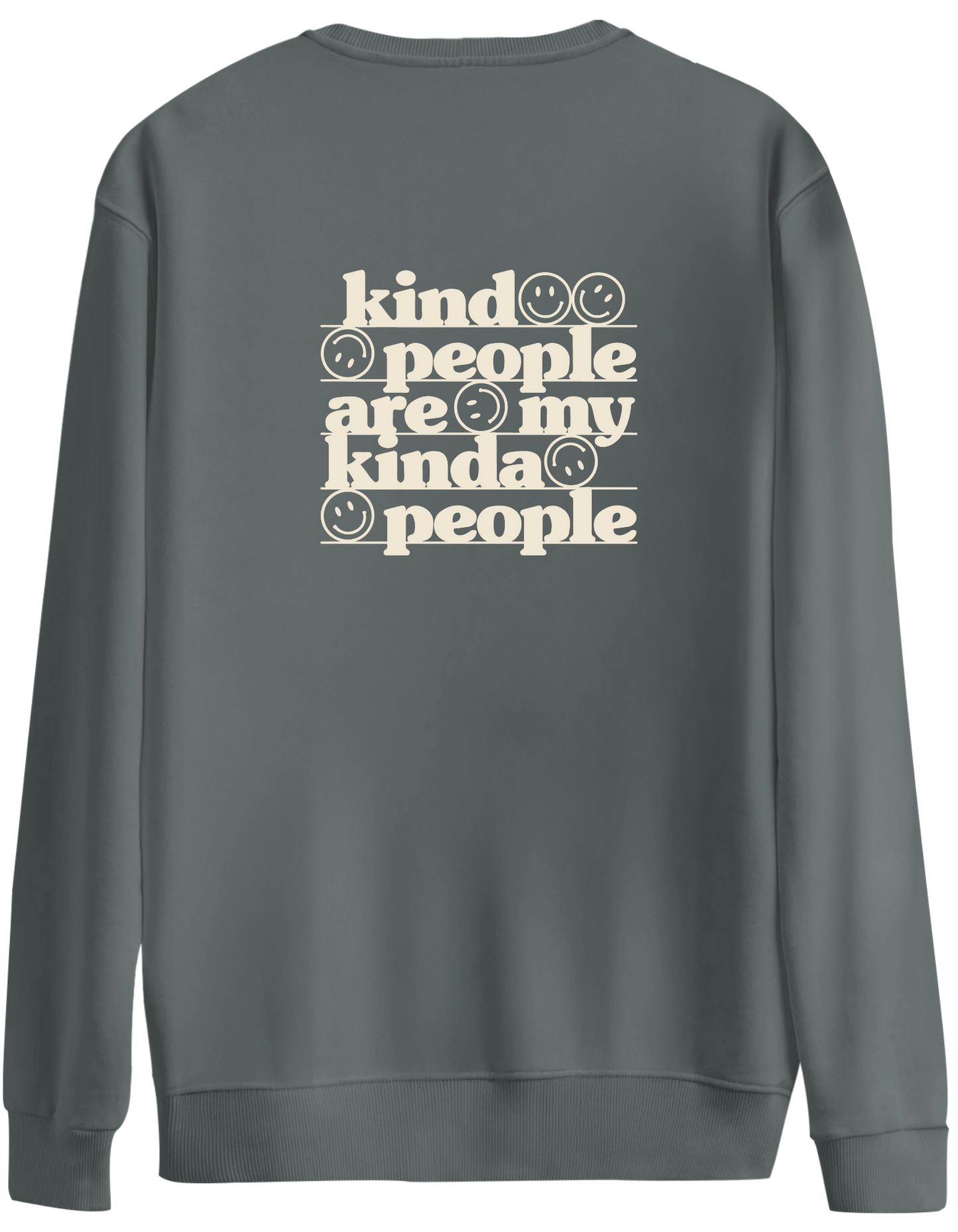 Be Kind Baskılı Bisiklet Yaka Oversize Sweatshirt