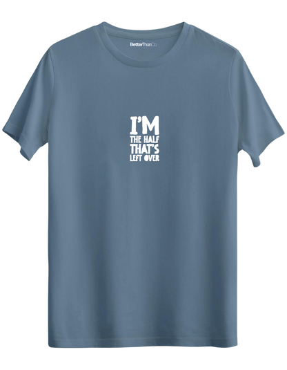 That's Left Over Baskılı Bisiklet Yaka Regular T-shirt