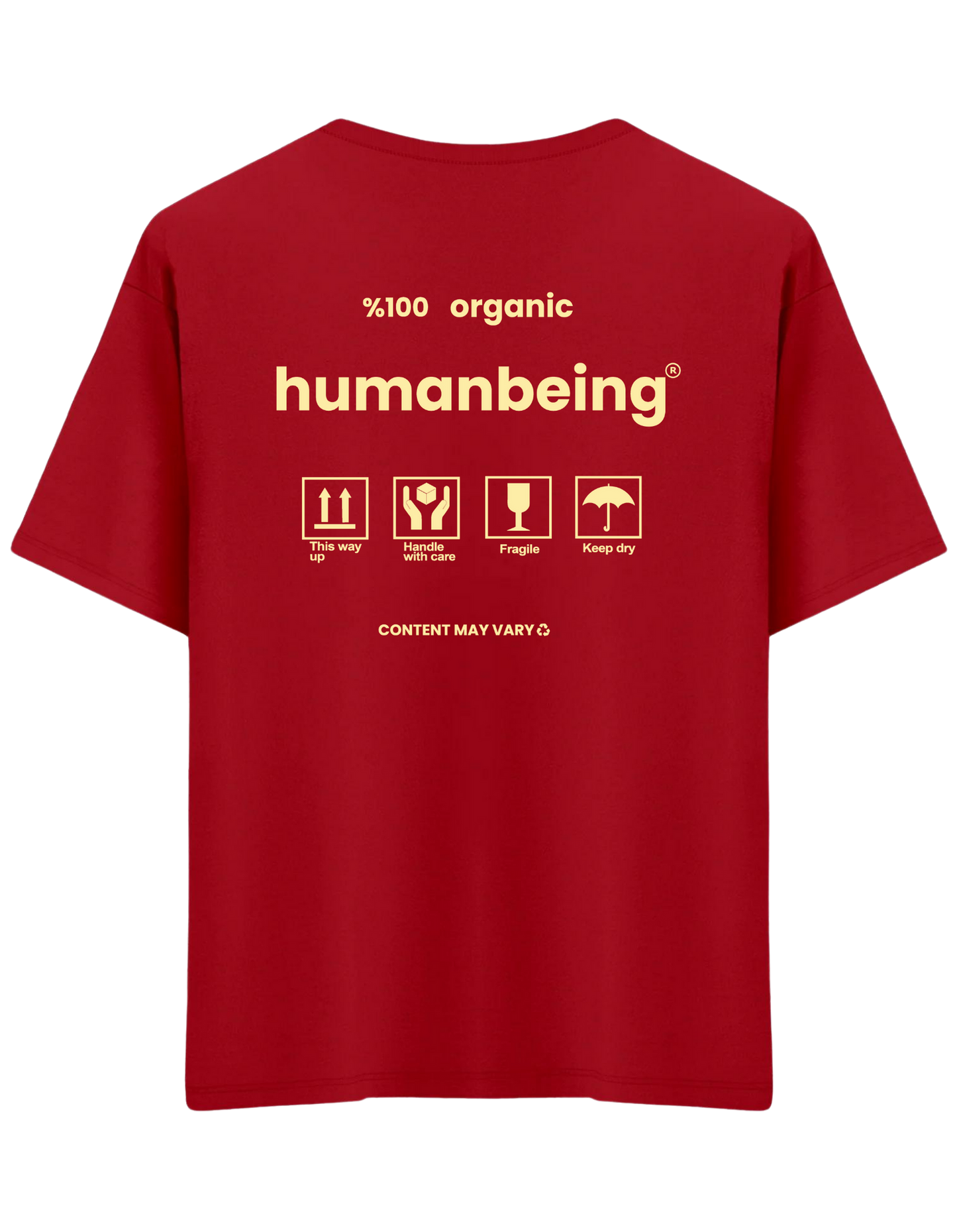 Humanbeing Baskılı Bisiklet Yaka Oversize T-shirt