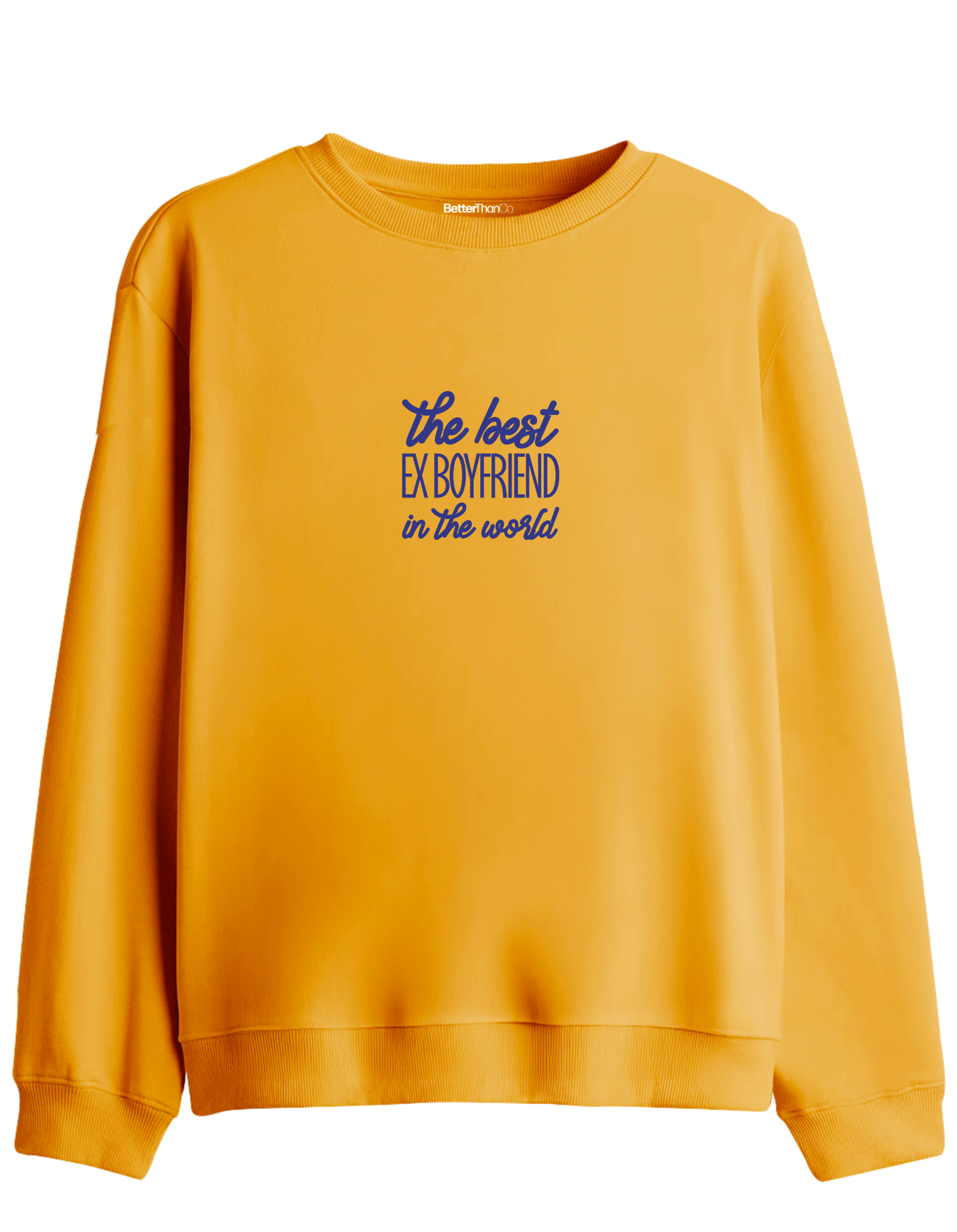 Ex Boyfriend Baskılı Bisiklet Yaka Sweatshirt