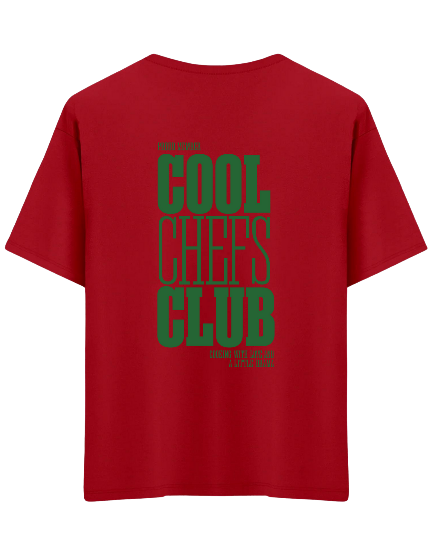 Cool Chefs Club Baskılı Bisiklet Yaka Oversize T-shirt