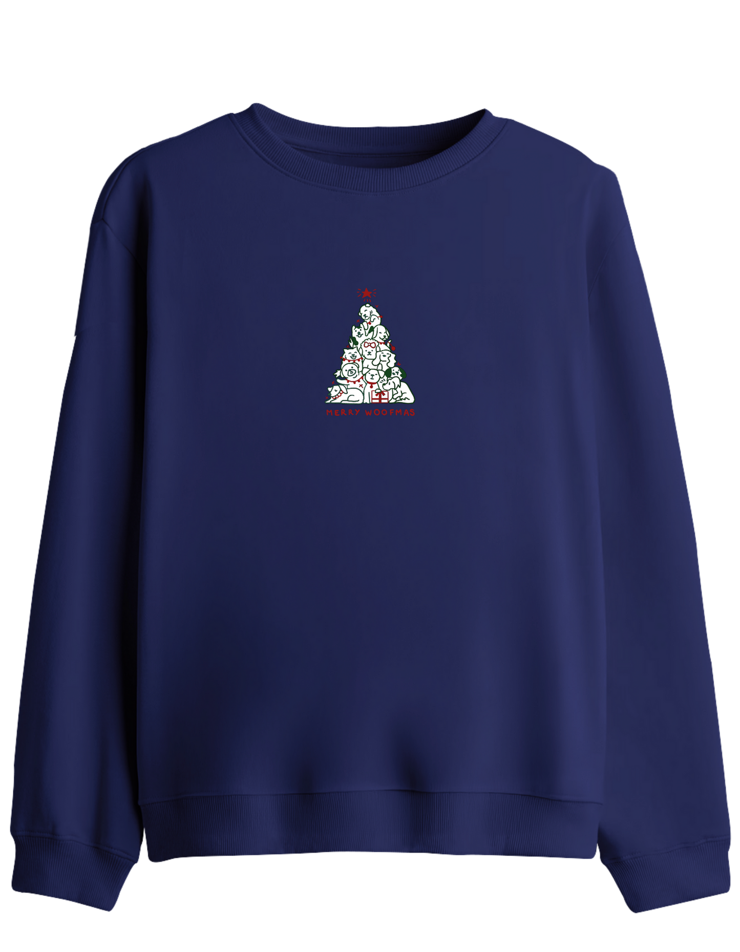 Woofmas Baskılı Bisiklet Yaka Sweatshirt
