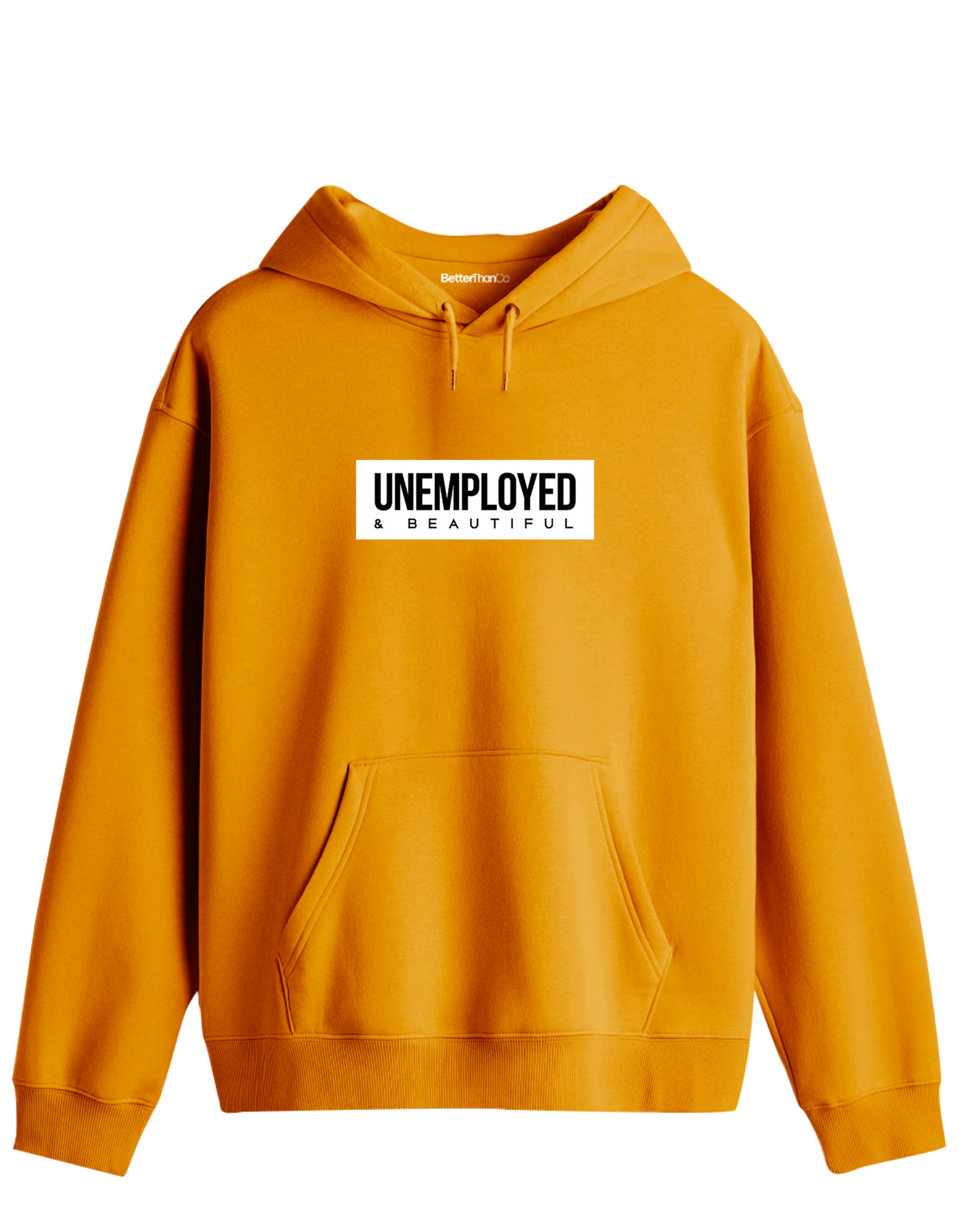 Unemployed Baskılı Unisex Kapüşonlu Yaka Hoodie