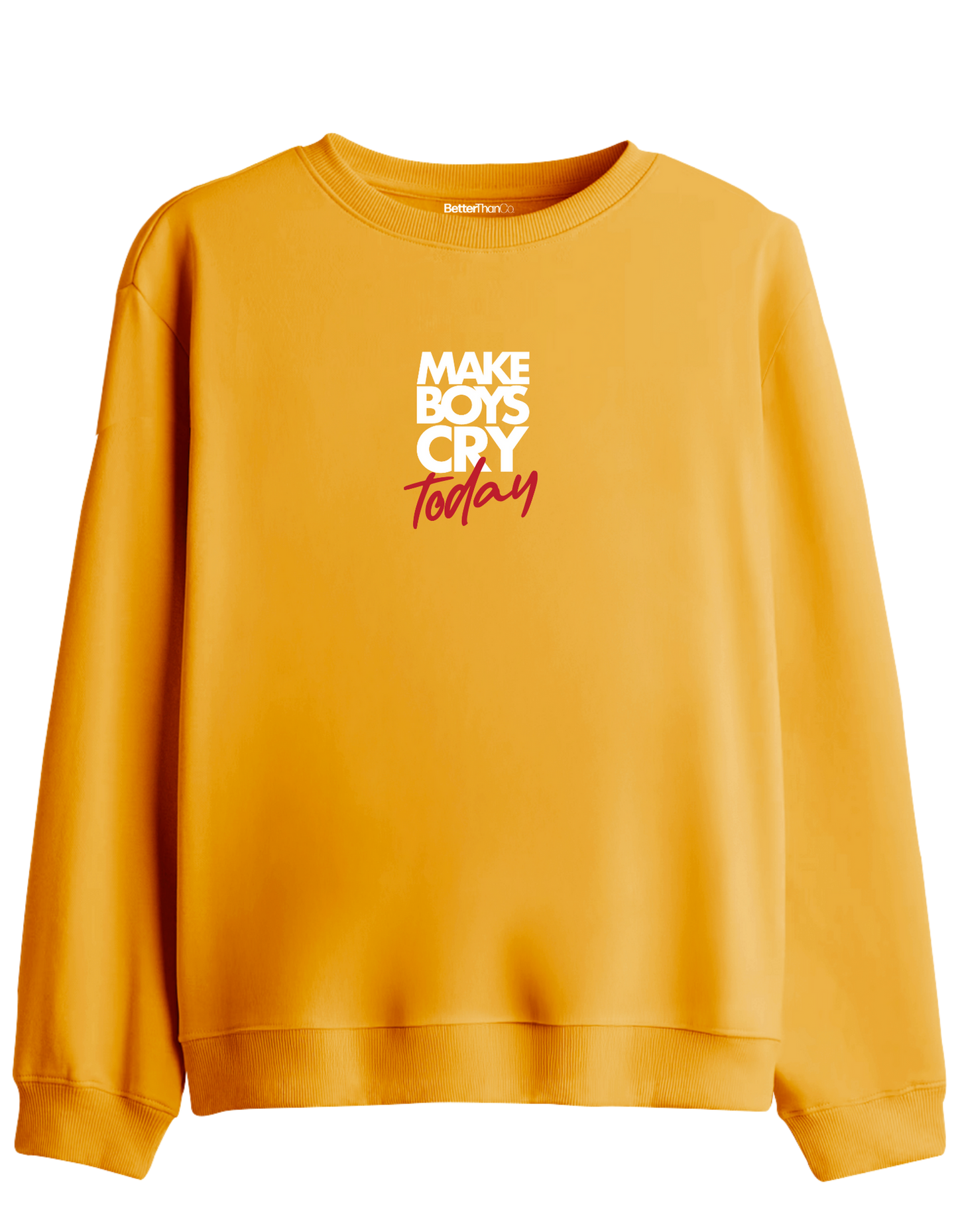 Today Baskılı Bisiklet Yaka Sweatshirt