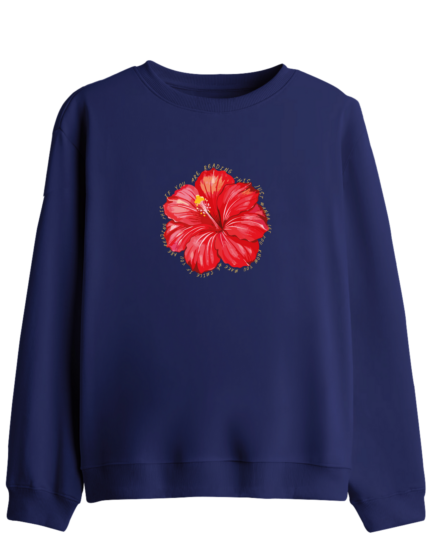 Garden Whisper Baskılı Bisiklet Yaka Sweatshirt