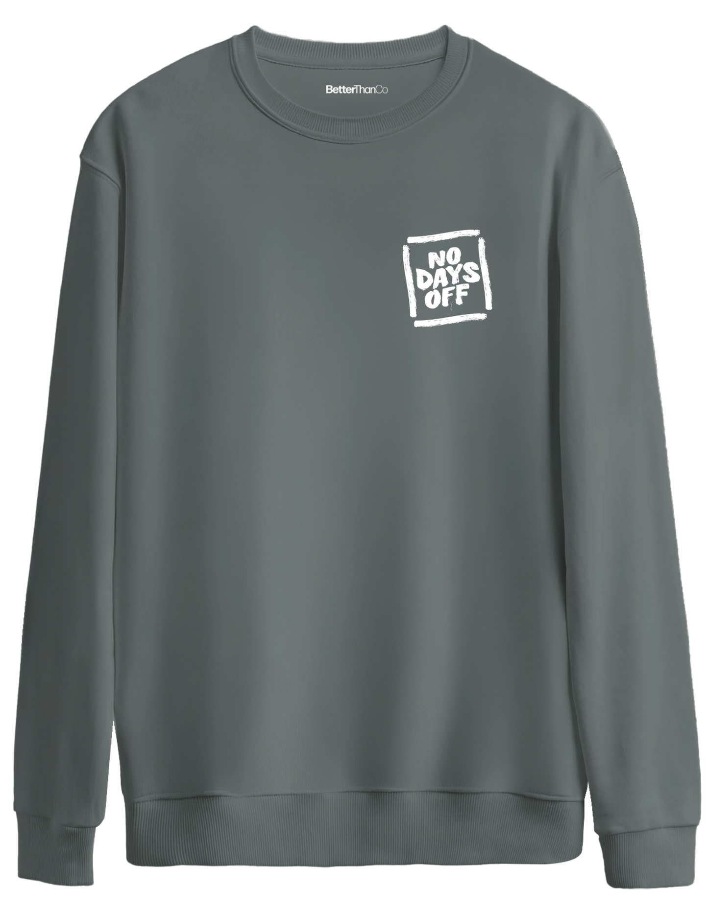 Day Off Baskılı Bisiklet Yaka Oversize Sweatshirt