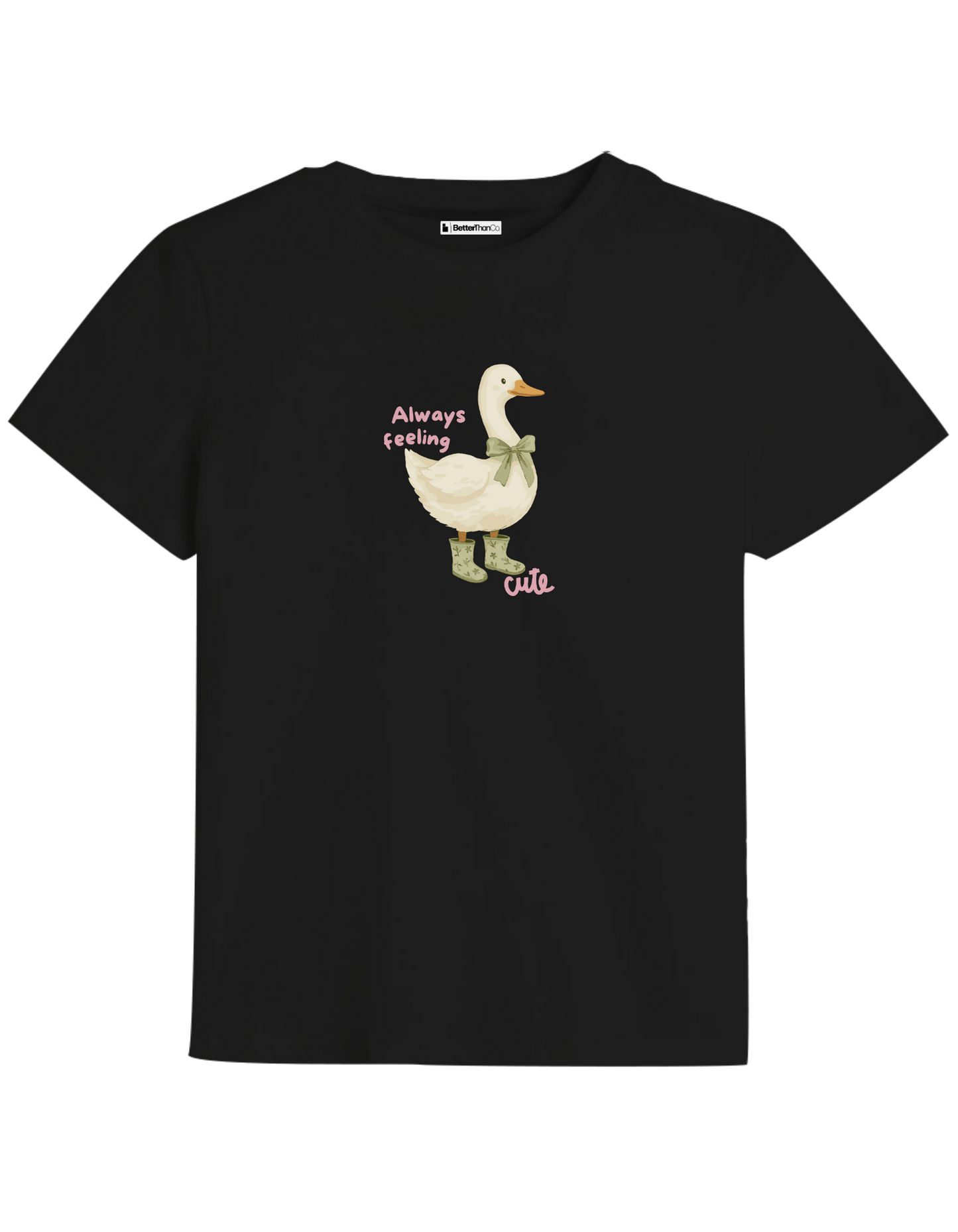 Feeling Cute Baskılı Bisiklet Yaka Çocuk t-shirt
