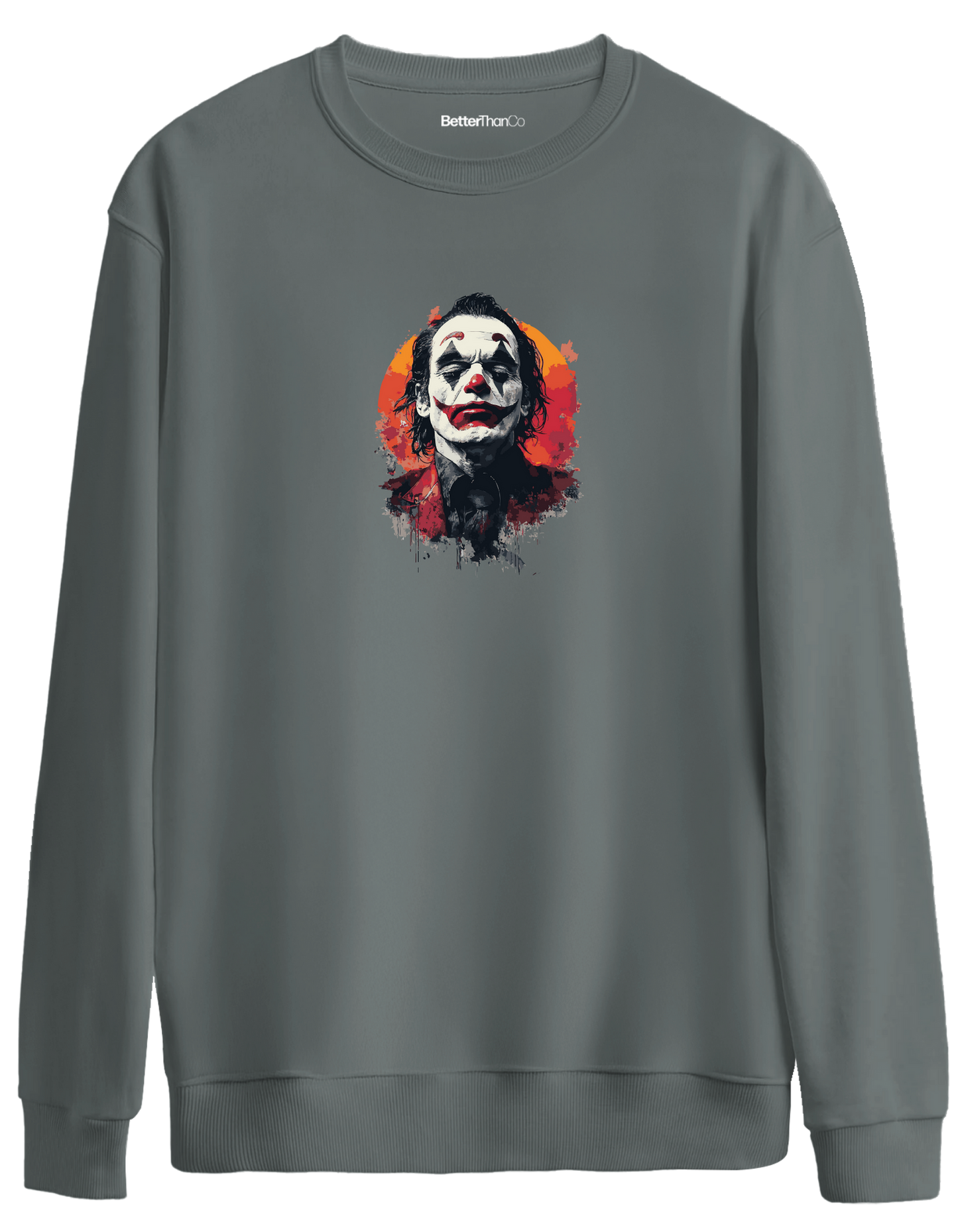 Sadness Baskılı Bisiklet Yaka Oversize Sweatshirt
