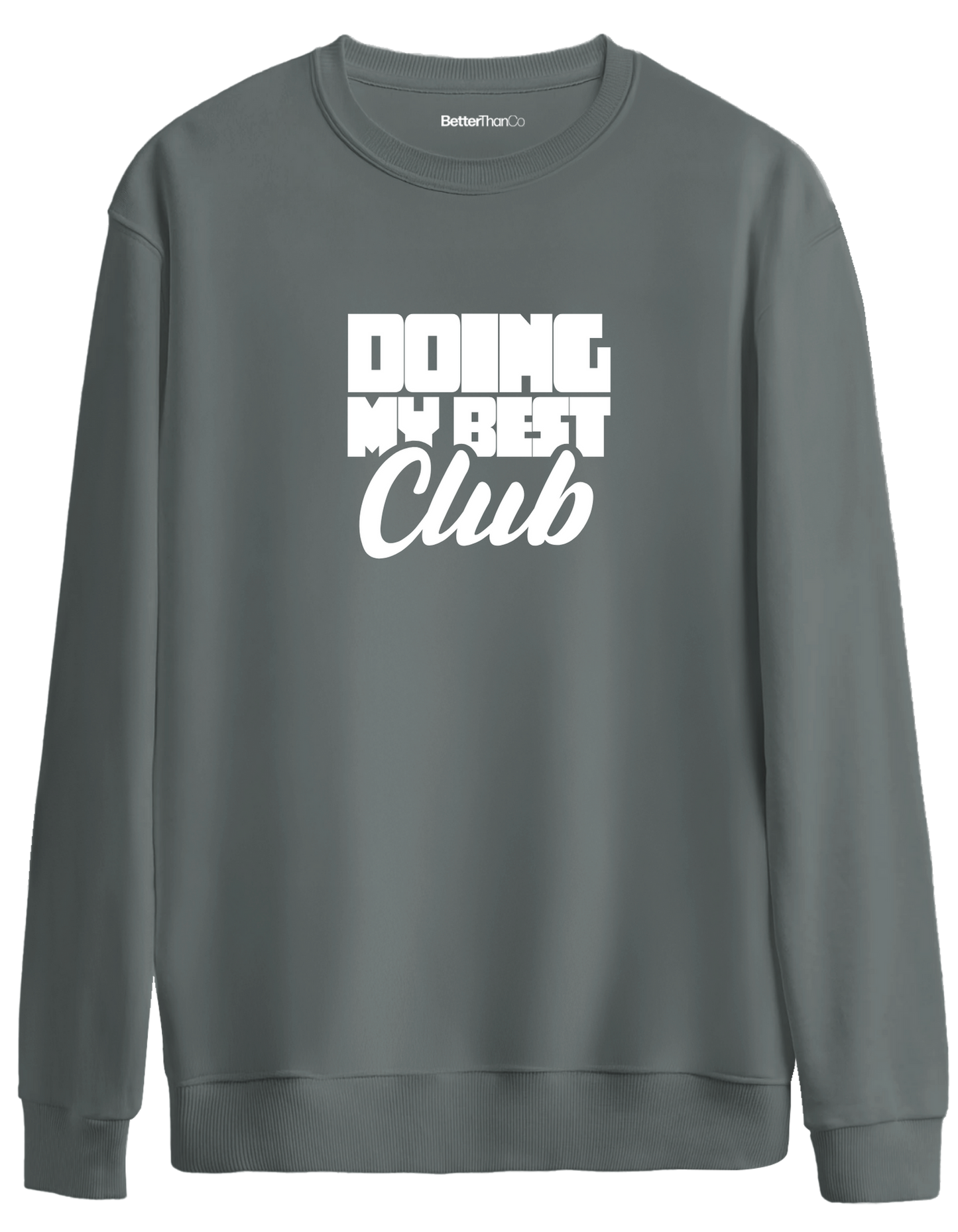 Best Club Baskılı Bisiklet Yaka Oversize Sweatshirt