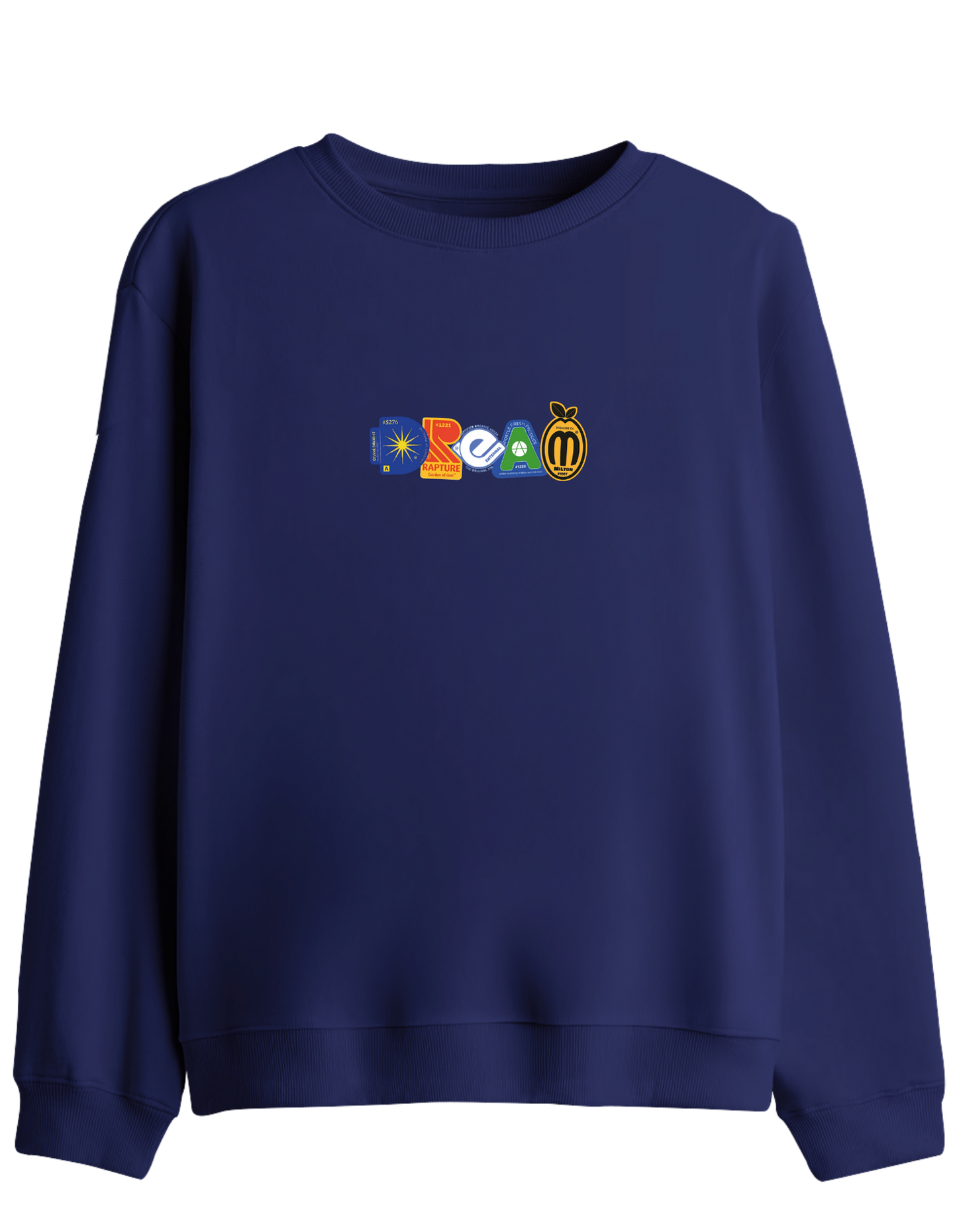 Dream Baskılı Bisiklet Yaka Sweatshirt