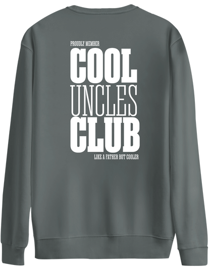 Cool Uncles Club Baskılı Bisiklet Yaka Oversize Sweatshirt