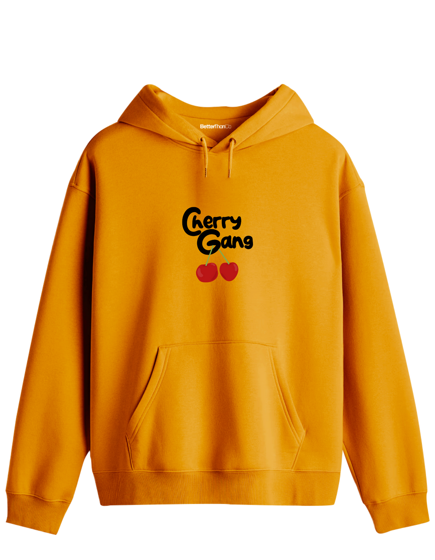 Cherry Gang Baskılı Unisex Kapüşonlu Yaka Hoodie