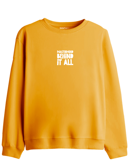 Mastermind Baskılı Bisiklet Yaka Sweatshirt