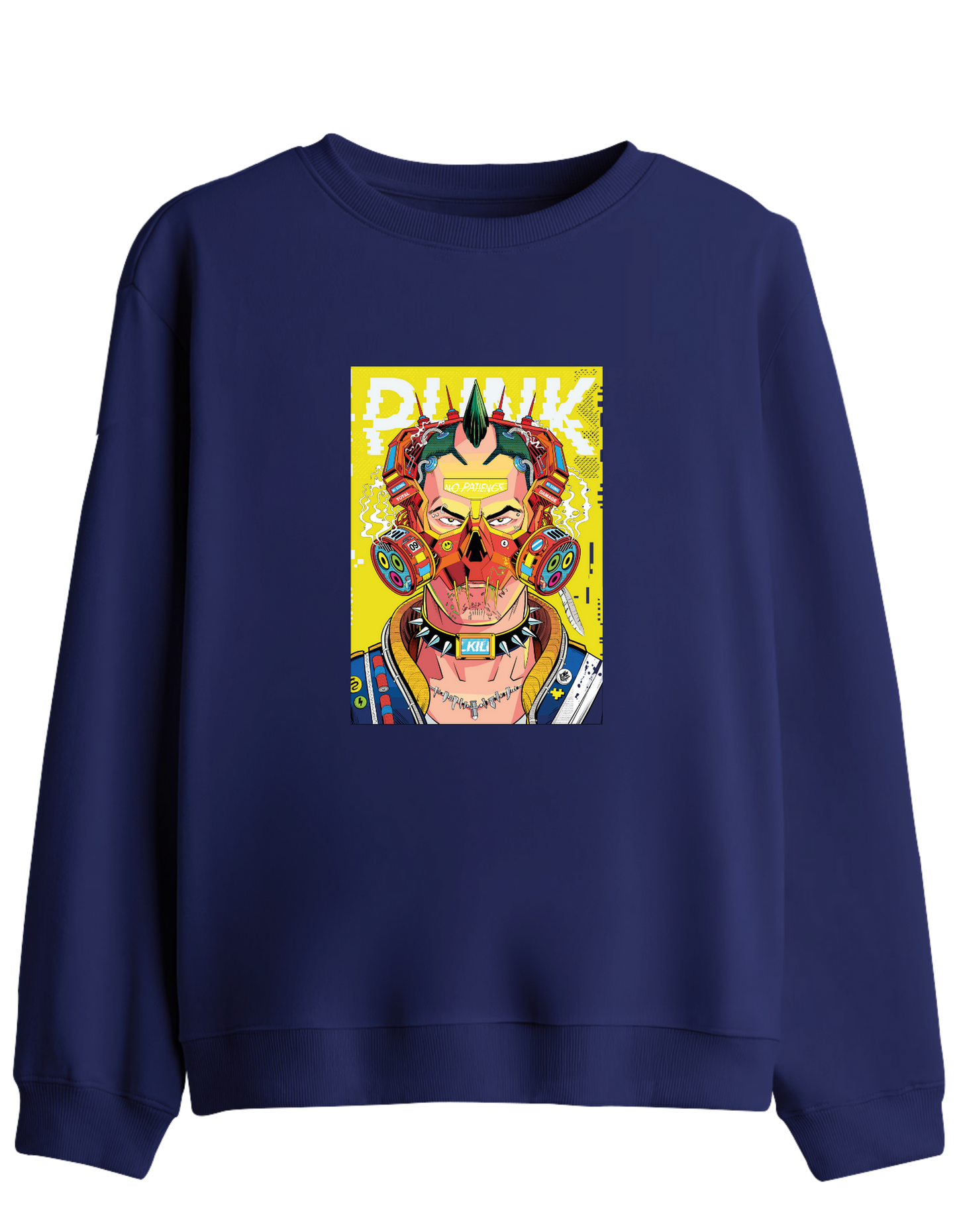 No Patience Baskılı Bisiklet Yaka Sweatshirt