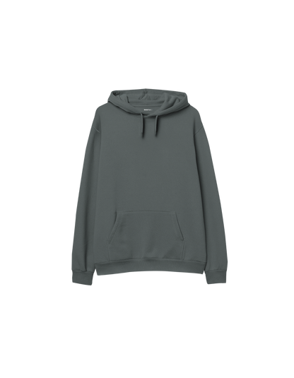 Basic Baskısız Oversize Kapüşonlu Çocuk Hoodie