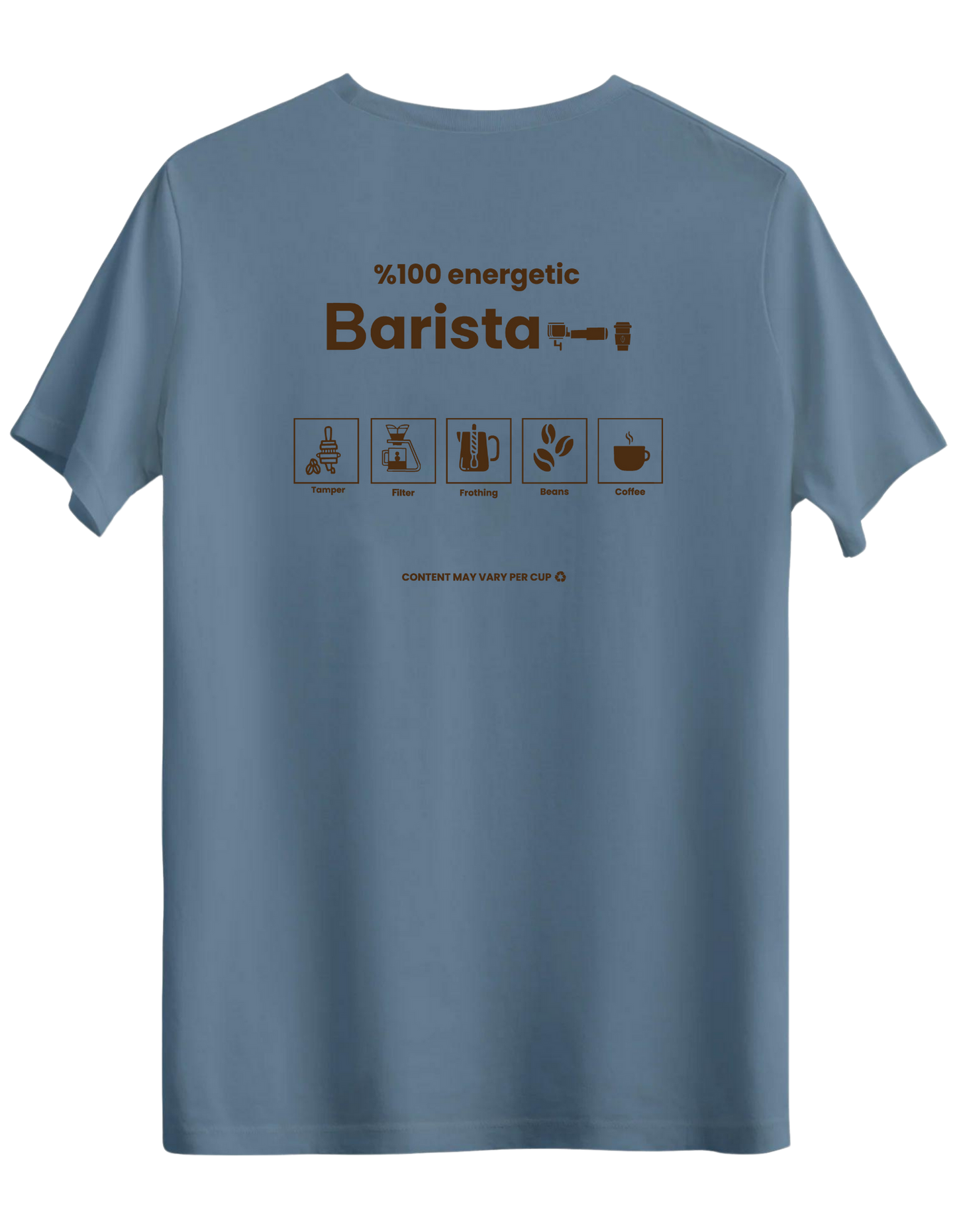 Barista Baskılı Bisiklet Yaka Regular T-shirt