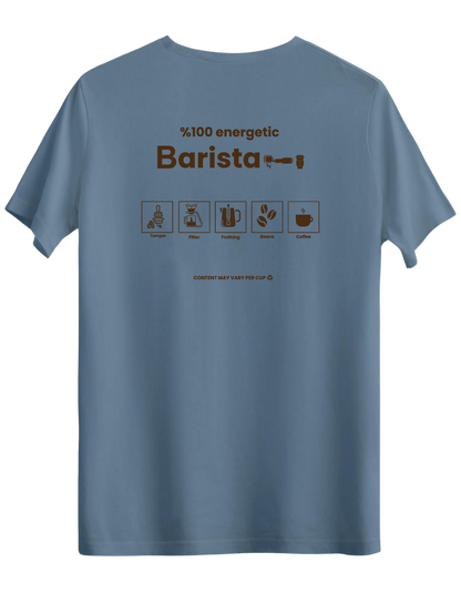 Barista Baskılı Bisiklet Yaka Regular T-shirt