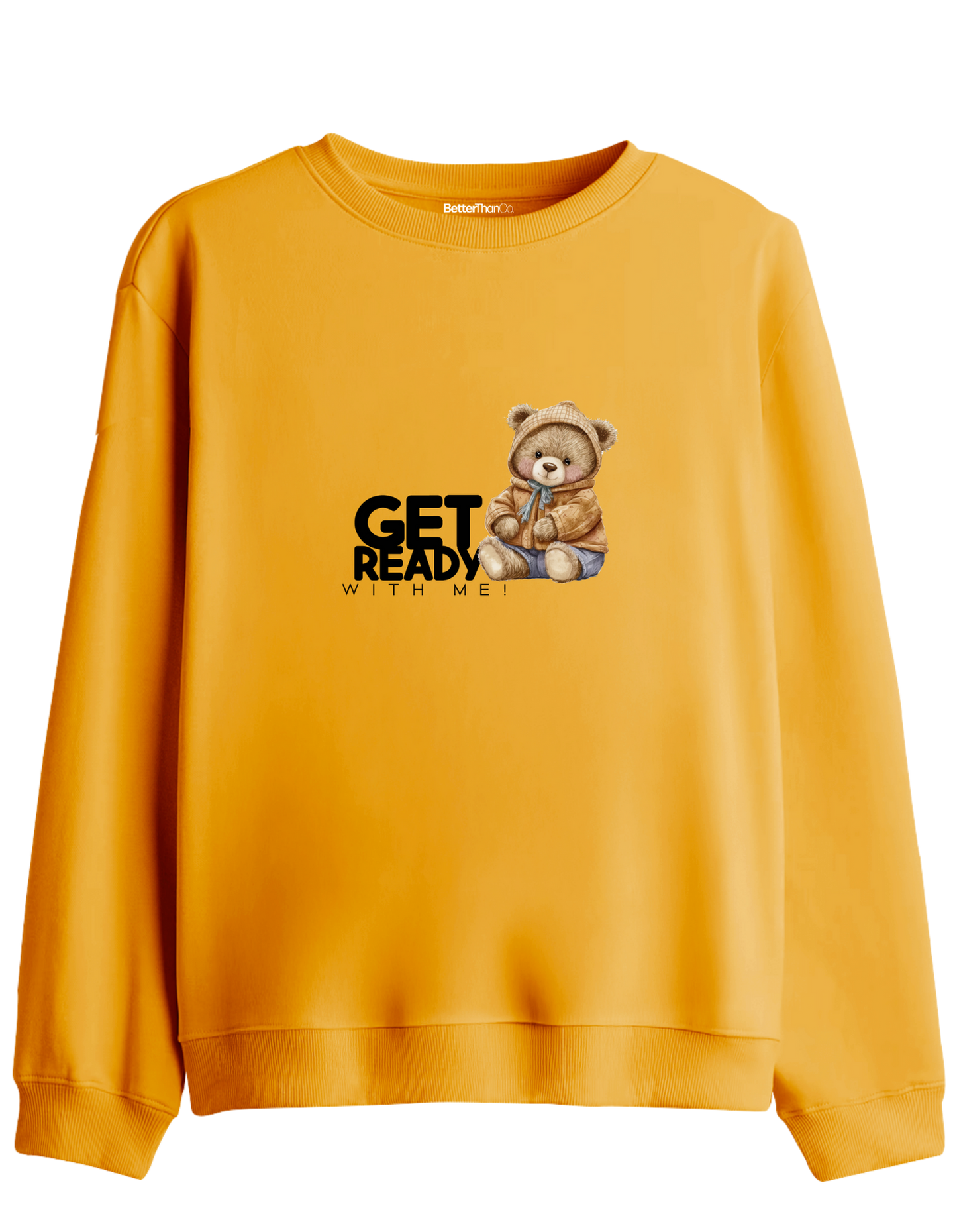 Get Ready Baskılı Bisiklet Yaka Sweatshirt
