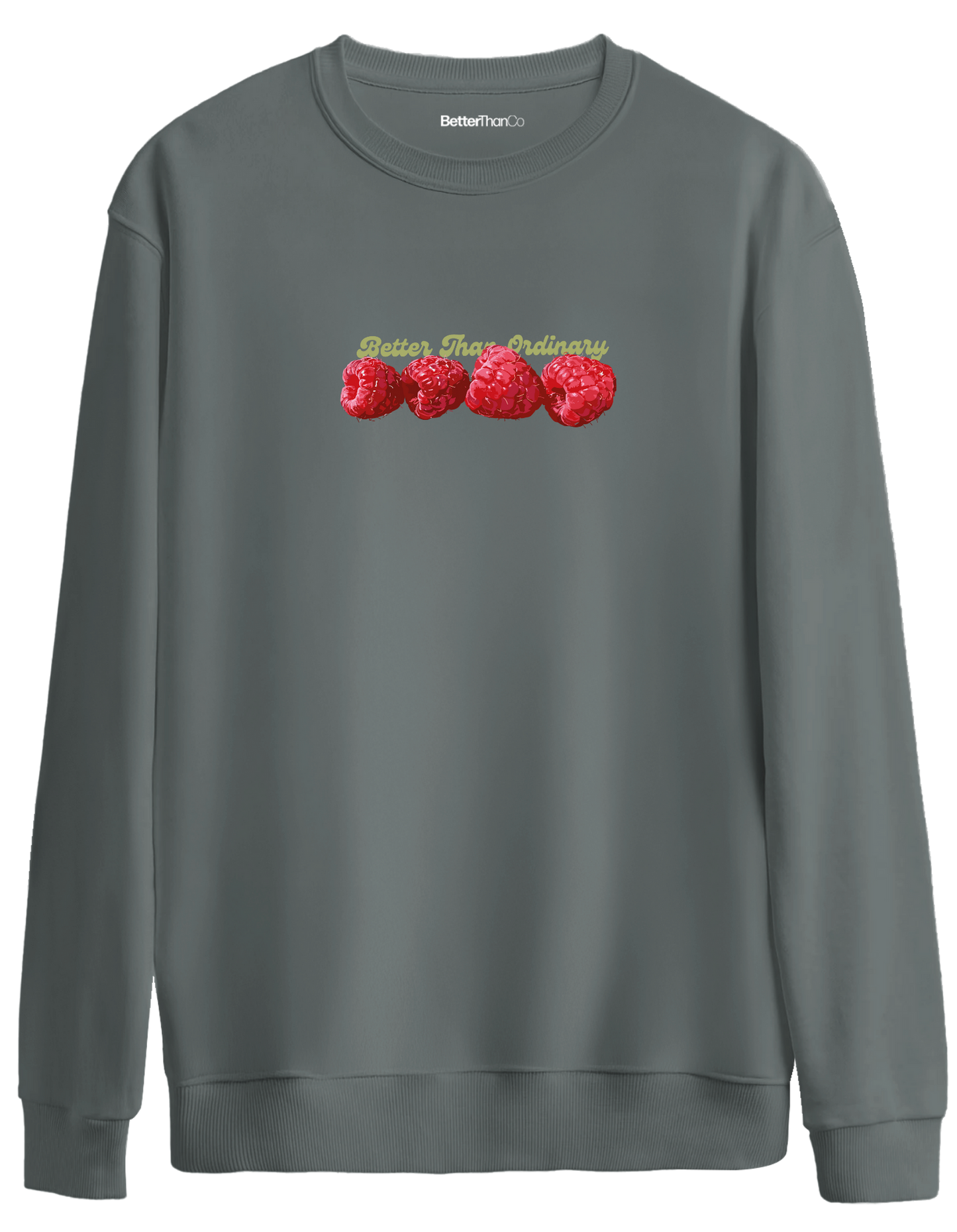 BetterThanOrdinary Baskılı Bisiklet Yaka Oversize Sweatshirt