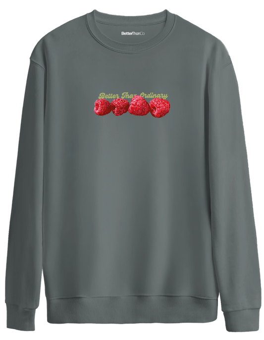 BetterThanOrdinary Baskılı Bisiklet Yaka Oversize Sweatshirt